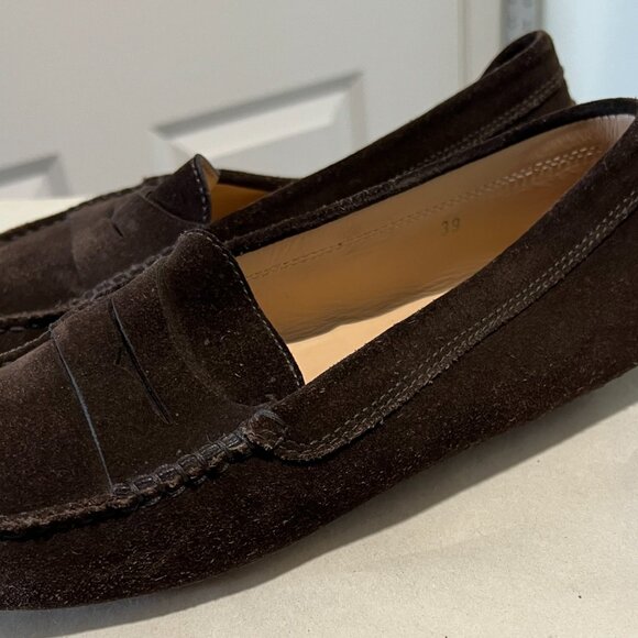 TOD’S Brown Suede Gommino Driving Shoes  Size 39 Made in Italy - Picture 4 of 13